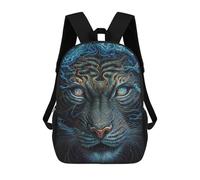 sinyumoney Tiger Magical World Kids School Backpack School Bag 3D Printed School Bag for Boys Elementary And Middle School Students 17inch