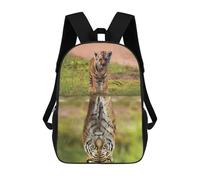 sinyumoney Tiger Mindset Reflection Backpack School Daypacks Business Backpack Water Resistant Bookbag for Girls Boys Teenage 17inch