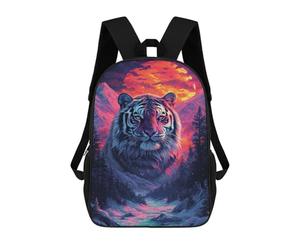 sinyumoney Tiger Mountain Sunset Landscape School Bags Lightweight Schoolbag Dayback Bookbag College for Boys/Girls/Teenagers 17inch