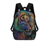sinyumoney Tiger Portrait Kids Backpack, Backpack School Bag, Backpacks Kids School 3D Printed School Bags for Elementary And Middle School Students Teens Birthday Gift 17inch