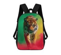 sinyumoney Tiger Power Wild Energy! 3D Printed 17inch School Bag Children's School Backpack Travel Backpacks Casual Fashion Bag for Kids School Students