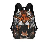 sinyumoney Tiger Roar Painting Backpacks Kids 17inch School Backpack School Bag 3D Printed School Bag for Boys Elementary And Middle School Students