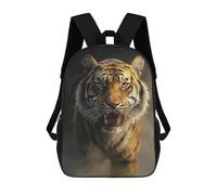 sinyumoney Tiger Roar Power Fashion Student School Backpack Suitable for Boys Girls Kids Casual Outdoor Travel Essential Daypack 17inch