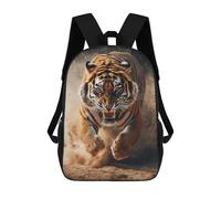 sinyumoney Tiger Running Wild Backpack School Rucksack Casual Daypacks School Work Travel Bag for Men, Women & Teenage Boys 17inch