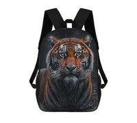 sinyumoney Tiger Stand in The River Backpack Kids School Backpack School Bag 3D Printed Fashion School Bag for Boys Elementary And Middle School Student 17inch