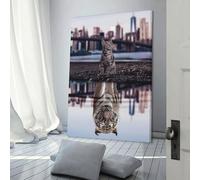 sinyumoney Tiger Success Mindset Wall Canvas for Living Room for Living Room Kitchen Home Decorations Modern Art Prints 20x30inch(50x75cm)