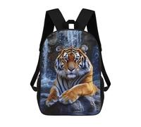 sinyumoney Tiger Waterfall Habitat Backpack School Large School Backpack for Boys for Teenage Girls Boys Women Men 17inch