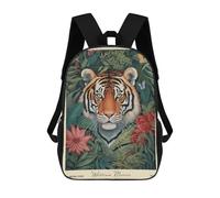sinyumoney Tiger William Morris Floral Rucksack Computer Rucksack for School/Work/Travel for Camping Outdoor Adventures And Daily Travel 17inch