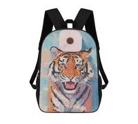 sinyumoney Tiger with Toilet Paper Backpack School Daypacks Business Backpack Water Resistant Bookbag for Teenage Girls Boys Women Men 17inch