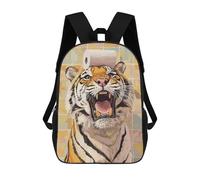 sinyumoney Tiger with Toilet Paper on Head School Backpack 3D Printed School Bags Boys Girls Laptop Backpack for Kids/Students/Adults 17inch