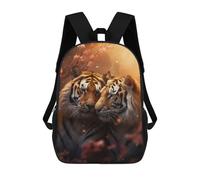 sinyumoney Tigers Romantic Love Peace Backpack School Bag Lightweight Airport College Students Back Pack for Men, Women & Teenage Boys 17inch