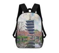 sinyumoney To Ji Temple School Backpack Lightweight Casual Daypack School Backpacks for Boys/Girls/Teenagers 17inch