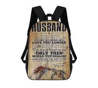 sinyumoney To My Husband Backpacks Kids School Backpack School Bag 3D Printed School Bag for Boys Elementary And Middle School Students 17inch