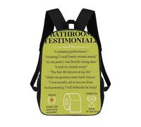 sinyumoney Toilet Backpacks Kids School Backpack School Bag 3D Printed School Bag for Boys Elementary And Middle School Students 17inch