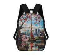sinyumoney Tokyo Cherry Blossoms School Bags Water Resistant Travel Backpack Computer Bag for Campus Outdoor Travel Sports 17inch
