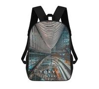 sinyumoney Tokyo International Forum Backpacks 3D Printed Kids School Backpack School Bag Fashion Rucksacks for Boys Elementary And Middle School Students 17inch
