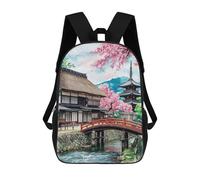 sinyumoney Tokyo Japan Blossoms Travel School Bags School Secondary High School College Backpack Travel for Girl, Teen Girls 17inch