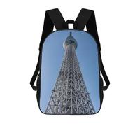 sinyumoney Tokyo Skytree Backpack School Bag Water Resistant School Bag Business Backpack - Perfect for Travel, Work And Daily Use 17inch