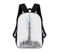 sinyumoney Tokyo Skytree Backpack School Bag Water Resistant School Bag Business Backpack - Perfect for Travel, Work And Daily Use 17inch