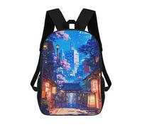 sinyumoney Tokyo Spring Backpack 3D Printed Kids School Backpack High Capacity Travel Backpacks Book Bags Kids Backpack 17inch