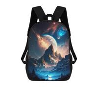 sinyumoney Top Of Universe Landscape Rucksack Lightweight Casual Daypack School Backpacks for Campus Outdoor Travel Sports 17inch