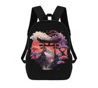 sinyumoney Torii Gate An Fuji Mount 2 School Backpack Large Water Resistant Laptop Backpack for Boys/Girls/Teenagers 17inch