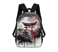 sinyumoney Torii Gate And Japan Icon Backpacks Kids School Backpack School Bag 3D Printed School Bag for Boys Elementary And Middle School Students 17inch