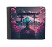 sinyumoney Torii Gate and Mount Fuji 3D Print Clutch Purse ID Window Coin Slots Note Section Soft Convenient Purse Youth Guys 11.7cm*9.5cm