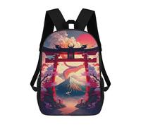 sinyumoney Torii Gate Japan Icon Backpack Kids School Backpack School Bag 3D Printed Fashion School Bag for Boys Elementary And Middle School Student 17inch