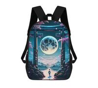 sinyumoney Torii Gate Japan Night Rucksack Large Lightweight Casual Backpack for Campus Outdoor Travel Sports 17inch