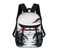 sinyumoney Torii Gate Japanese Art Backpack School Bag Backpack For Girls Boys Backpacks Large Capacity Kids Backpack Lightweight School Bags For Kids Students 17inch