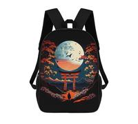 sinyumoney Torii Gate Japanese Rucksack Fashion Stationery Backpack Waterproof Casual Daypacks for Men, Women & Teenage Boys 17inch