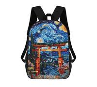 sinyumoney Torii Gate Stary Night Art Rucksack Daypacks Business Backpack Water Resistant Bookbag for Men/Women 17inch