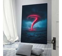 sinyumoney Tornado Warning Nature's Fury Unleashed! Custom Canvas Prints for Living Room Kitchen Home Decorations Wall Art Canvas 24x36inch(60x90cm)