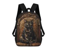 sinyumoney Tortoiseshell Cat Crown Th School Backpack Schoolbags For Girls Boys Backpack With Pocket Fashion School Bag Kids Backpack 17inch
