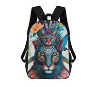 sinyumoney Totem of Dual Guardians - Sacred Feline Spirits Backpack School Rucksack Casual Daypacks School Work Travel Bag for Men/Women 17inch