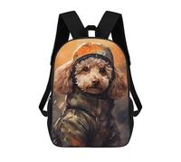 sinyumoney Toy Poodle Camo Jacket Backpack School Bag Travel College Rucksack Backpacks for Camping Outdoor Adventures And Daily Travel 17inch