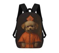 sinyumoney Toy Poodle The Pope School Backpack Computer Rucksack for School/Work/Travel- Perfect for Travel, Work And Daily Use 17inch