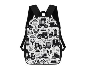 sinyumoney Tractor Adventure Pattern Backpack School Backpack Kids School Bag Large Capacity Kids Backpack for School Rucksack 3D Book Bag Gifts for Kids 17inch
