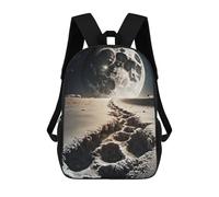 sinyumoney Trail To The Moon Backpack 3D Printed Children's School Backpack for Kids High Capacity Travel Rucksacks Book Bags Kids School Bag Back Pack 17inch
