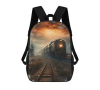 sinyumoney Train in Foggy Sunset School Backpack Large Water Resistant Laptop Backpack for Teenage Girls Boys Women Men 17inch
