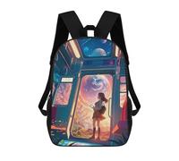 sinyumoney Train to A Fantasy World Rucksack Water Resistant School Bag Business Backpack for Men, Women & Teenage Boys 17inch