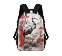 sinyumoney Tranquil Crane Backpack School Bag Water Resistant Travel Backpack Computer Bag for Girls Boys Teenage 17inch