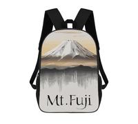 sinyumoney Tranquil Mt Fuji Japan Backpacks Kids Student Schoolbag 3D Printed Backpacks Elementary And Middle School Students Backpacks for Boys Girls 17inch