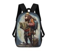 sinyumoney Travel Guide Ape Backpack School Bag Travel College Rucksack Backpacks for Boys/Girls/Teenagers 17inch