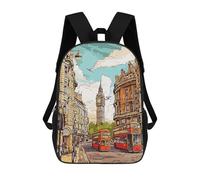 sinyumoney Travel Nature Vintage Backpacks 3D Printed Kids School Backpack Outdoor Casual Daypack Fashion Casual Children Backpacks Cute Travel Bags 17inch