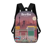 sinyumoney Travel to Berlin Backpack School Large Water Resistant Laptop Backpack for Teenage Girls Boys Women Men 17inch