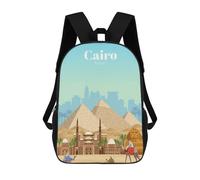 sinyumoney Travel to Cairo Backpack School Bag Lightweight Casual Daypack School Backpacks for Girl, Teen Girls 17inch