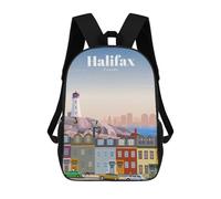 sinyumoney Travel to Halifax Backpack School Bag Large Water Resistant Laptop Backpack for Girls Boys Teenage 17inch
