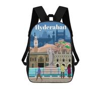 sinyumoney Travel to Hyderabad School Backpack School Secondary High School College Backpack Travel for Men/Women 17inch